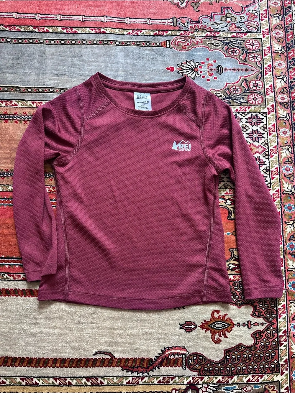 Rei Kids' Long-Sleeve Performance Top - Burgundy